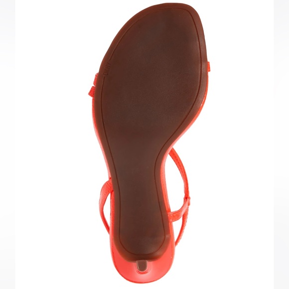 NEW DKNY Danielle Stiletto Sandal Neon Orange Women’s Strap Heels Size 7 or 7.5 - Picture 5 of 6